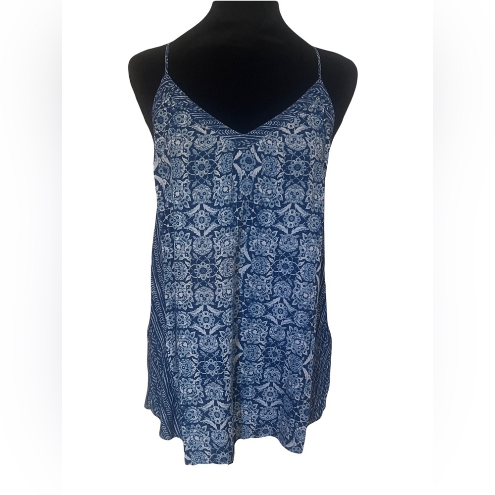 Lucky Brand Blue and White Halter Camisole